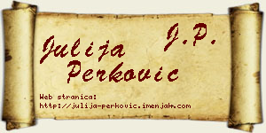 Julija Perković vizit kartica